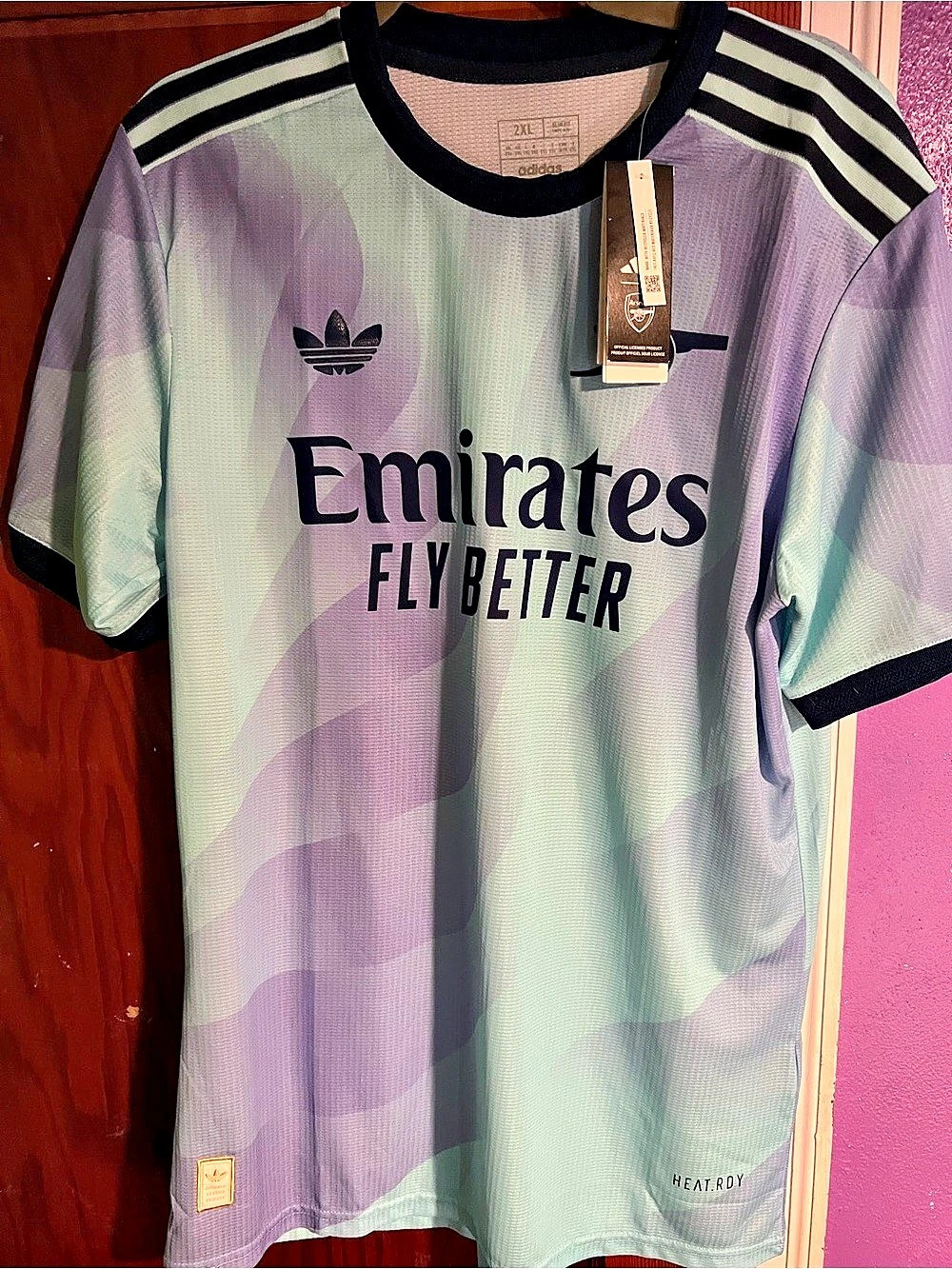 adidas Arsenal 24/25 Third Authentic Jersey Purple & Green XXL NWT